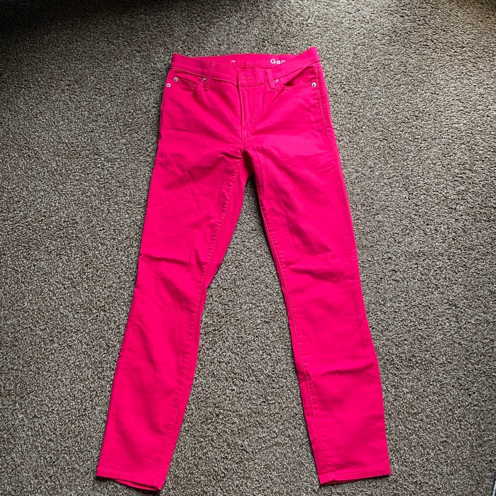 1969 gap skinny magenta jeans